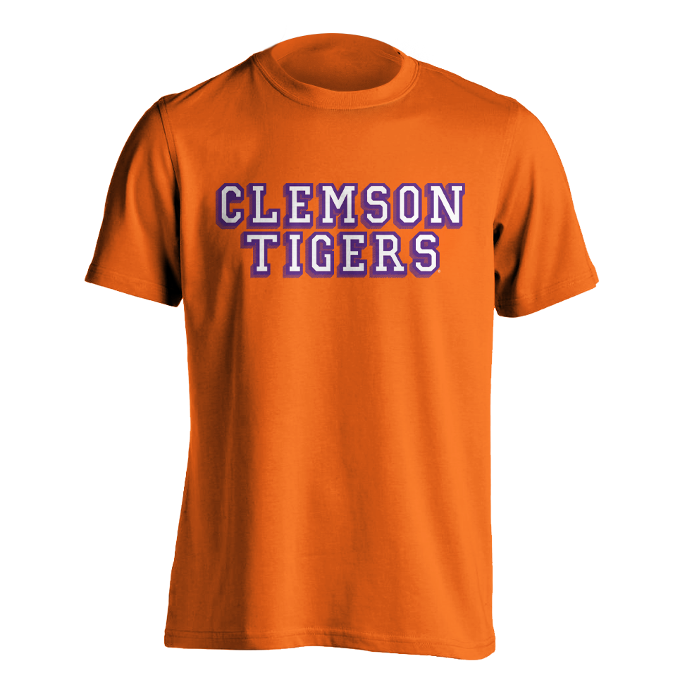 Clemson Tigers Letter Block T-Shirt - Orange