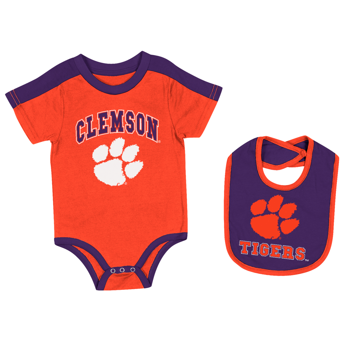 Infant Clemson Encore Onesie and Bib Set