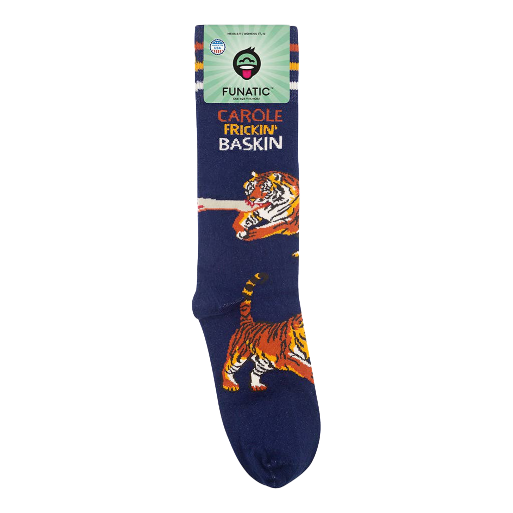 Tiger King - Carole Frickin&#39; Baskin - Joe Exotic - CLEAN Socks