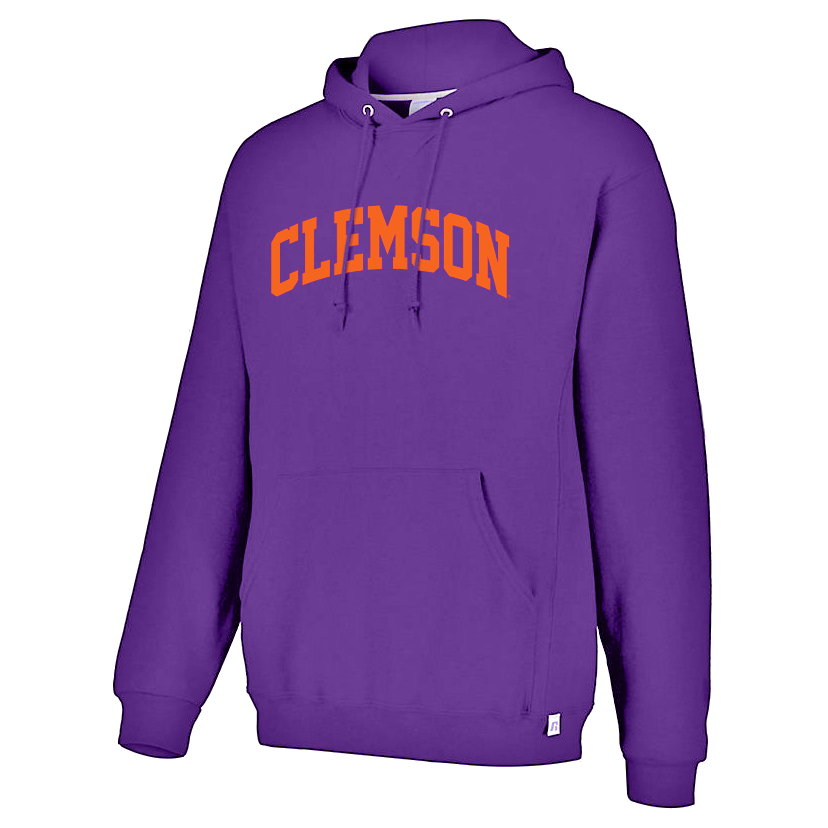 Clemson Orange Arch Hoodie - Purple