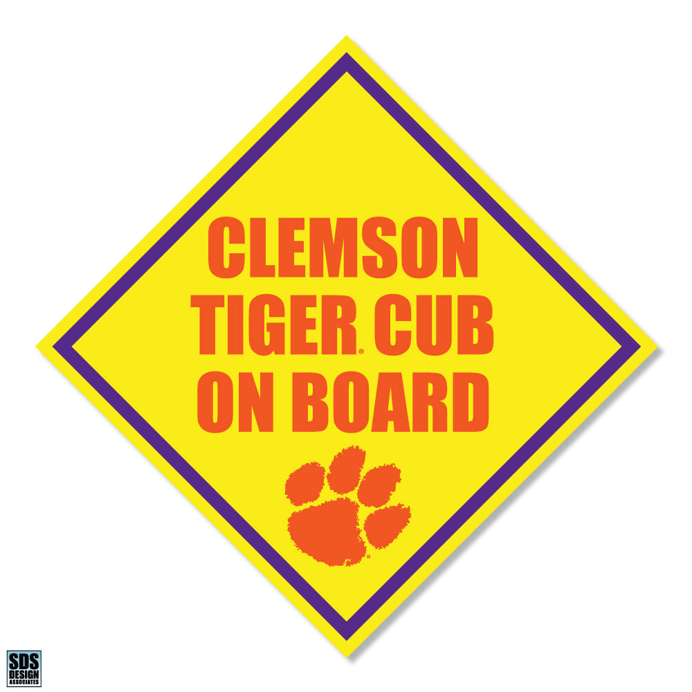 Clemson Tiger Cub on Board Decal