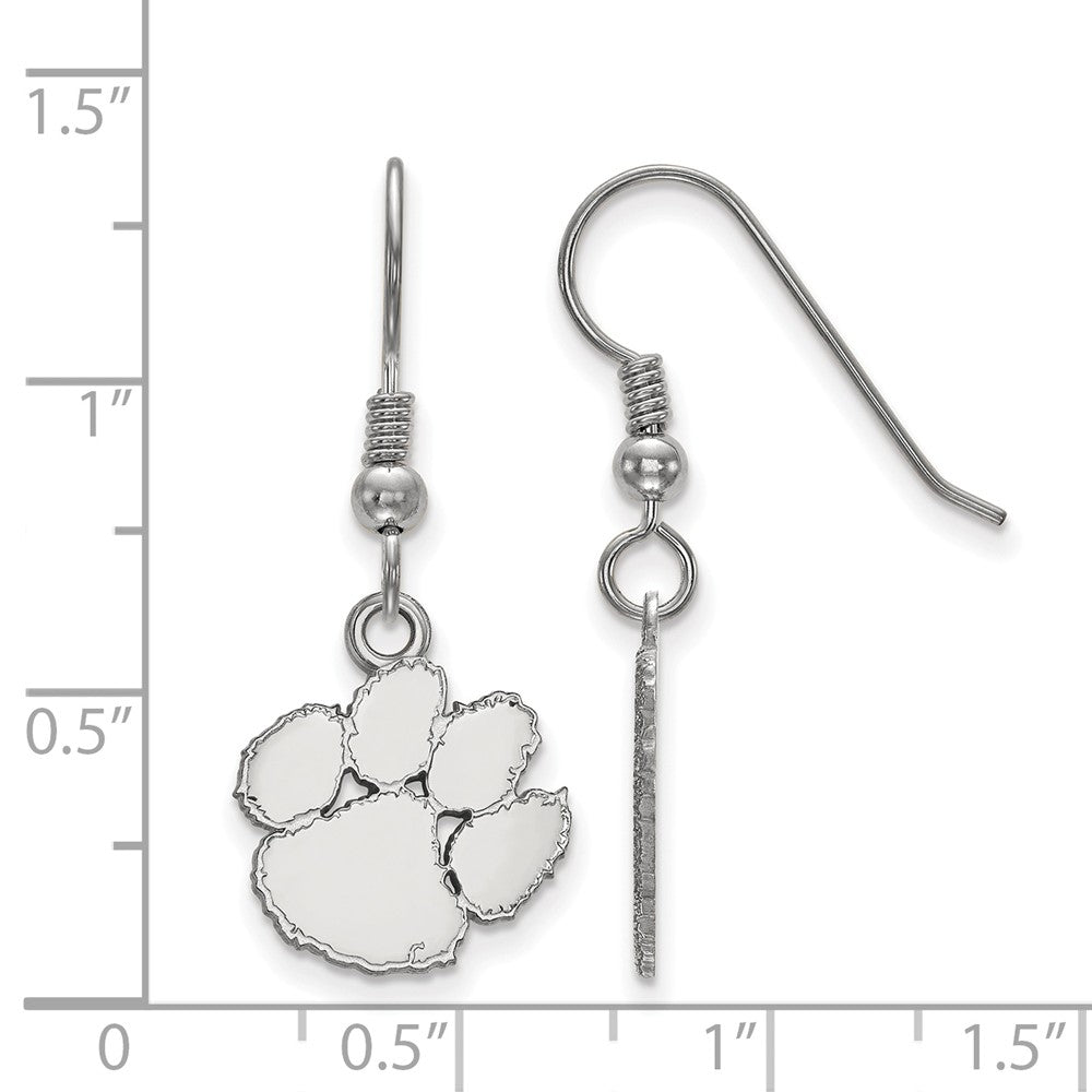 Sterling Silver Clemson University Small Dangle Earrings