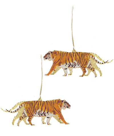Tiger Theme Printed Mirror Earrings