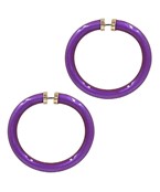 Purple Metallic Tube Hoops