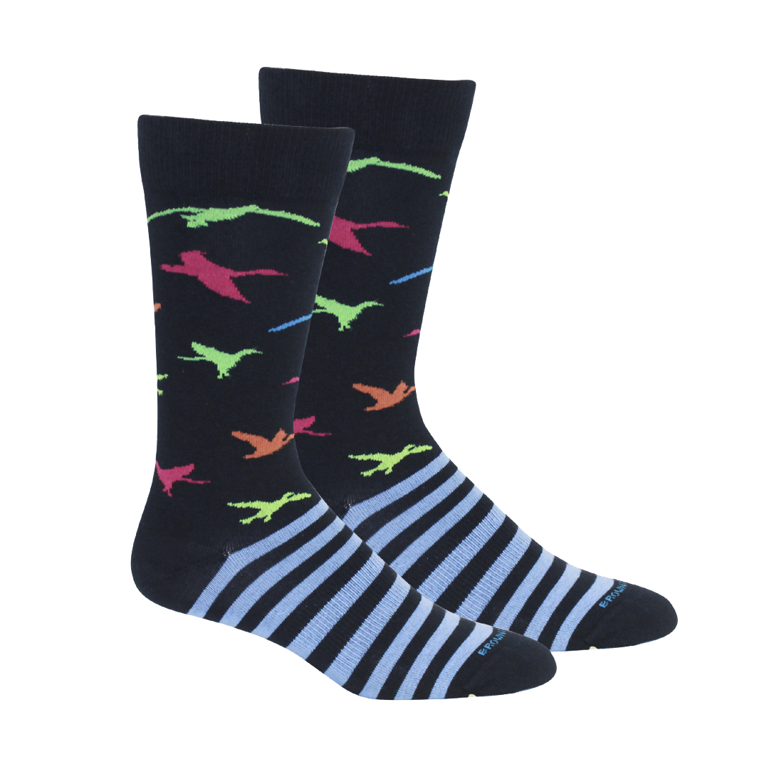 Flocked Socks - Majolica Blue