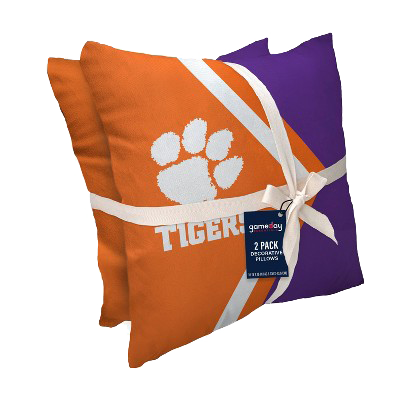 Clemson Side Arrow Two Pack of Pillows