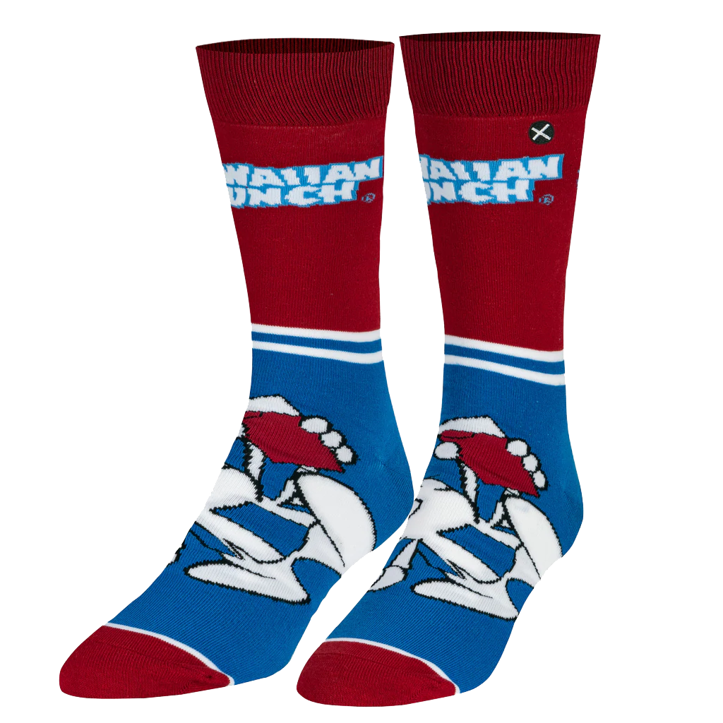 Hawaiian Punch Half Stripe Socks