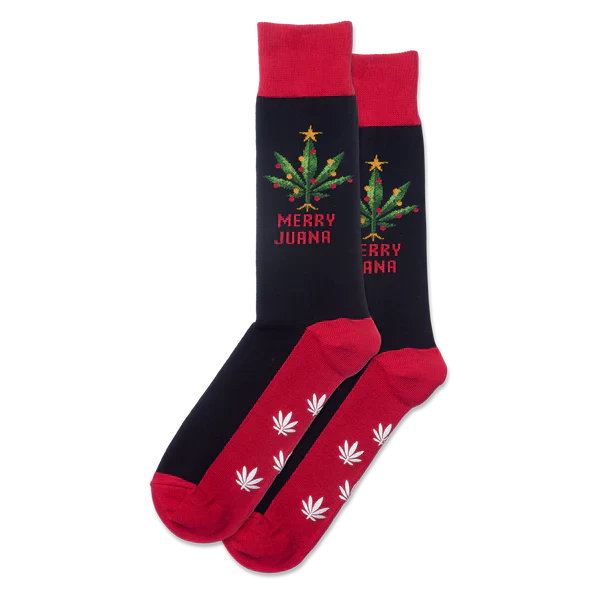 Merry Juana Non Skid Black Men&#39;s Socks