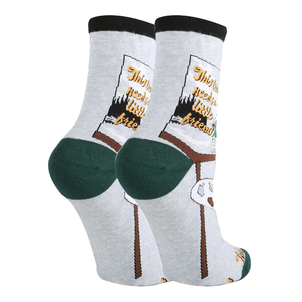 Bob Ross - Hug A Tree Socks - Womens - Fuzzy