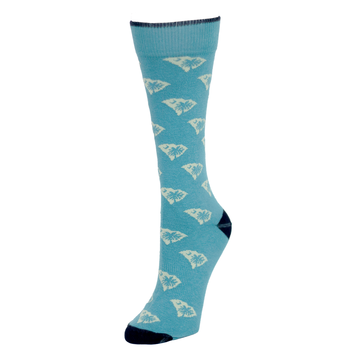 Palmetto Tree and State Socks - Teal