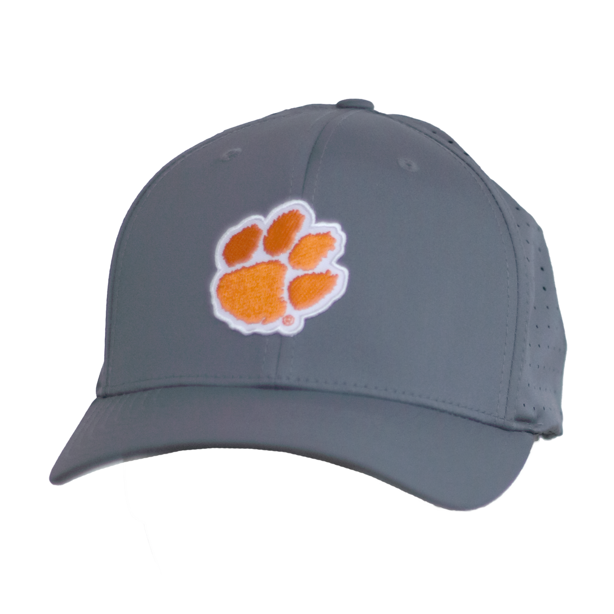 Clemson Orange and White Tiger Paw R632 - Charcoal