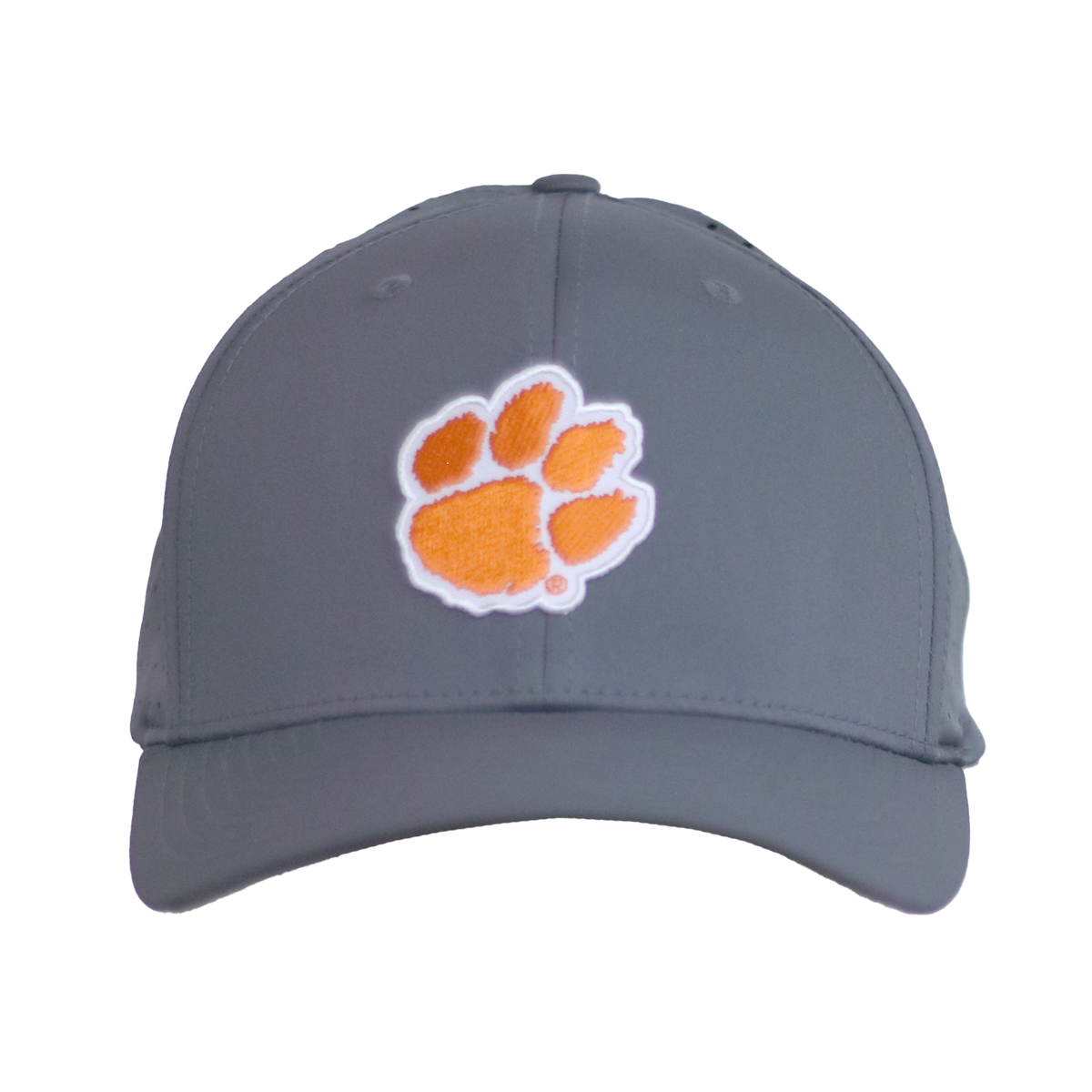 Clemson Orange and White Tiger Paw R632 - Charcoal