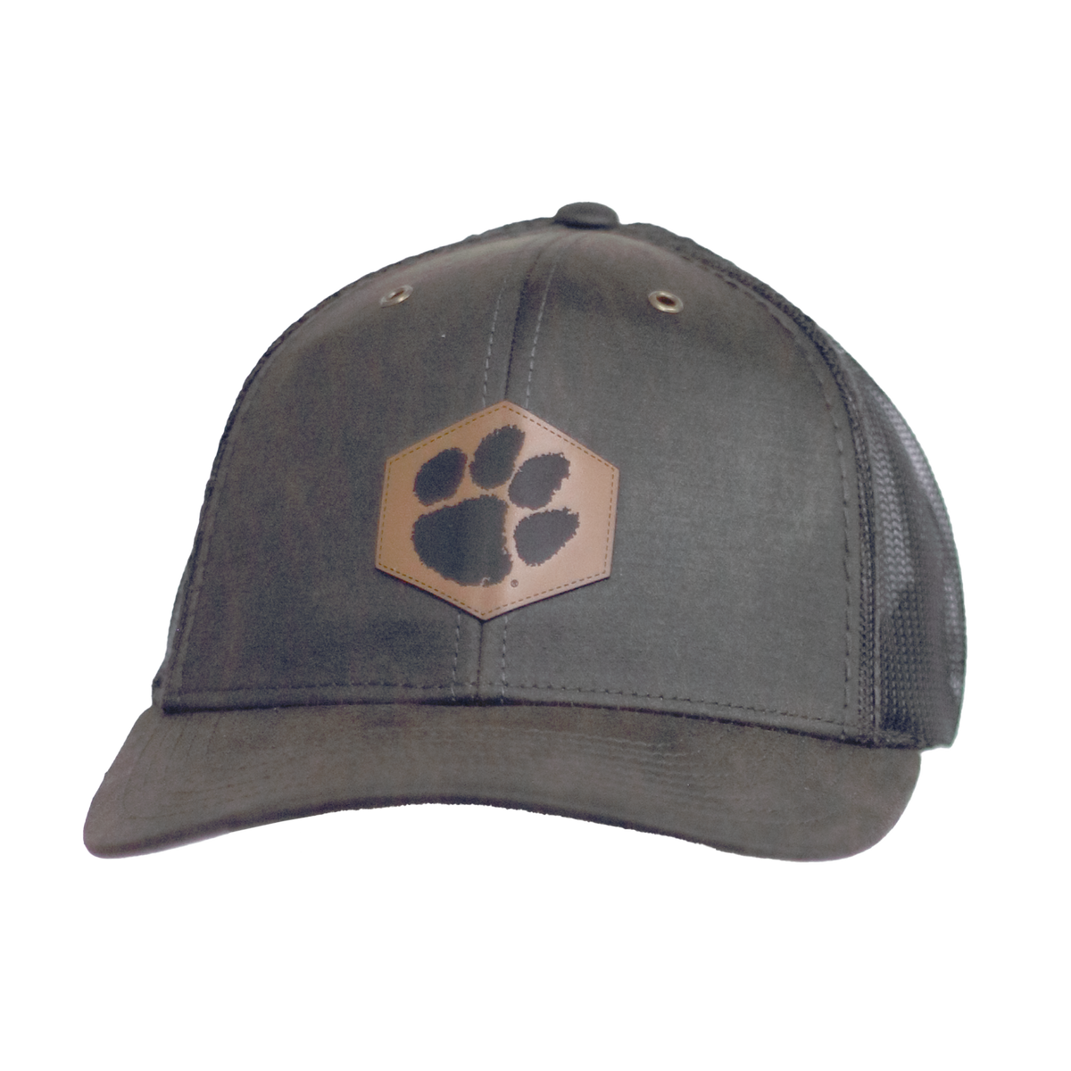 Clemson Paw on Leather Patch | R112WF - Brown