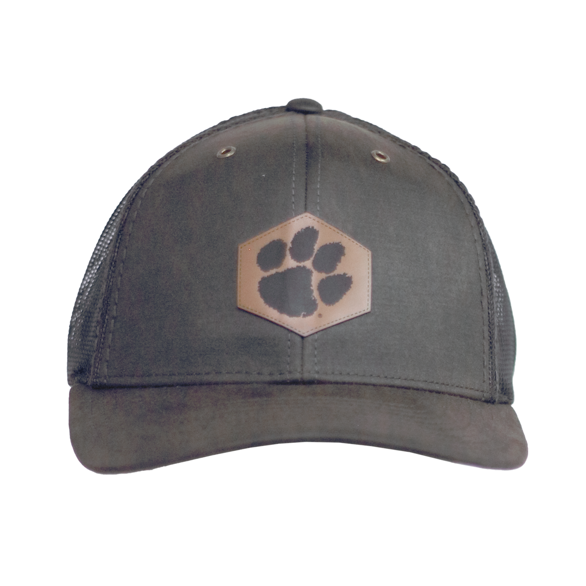 Clemson Paw on Leather Patch | R112WF - Brown