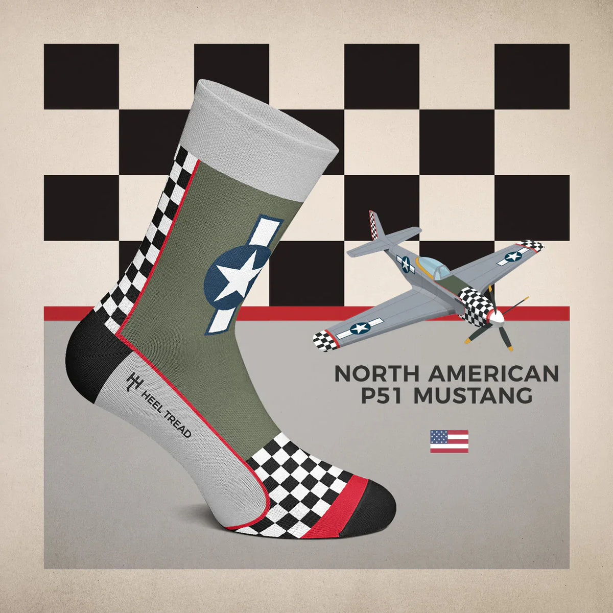 P51 Mustang Socks