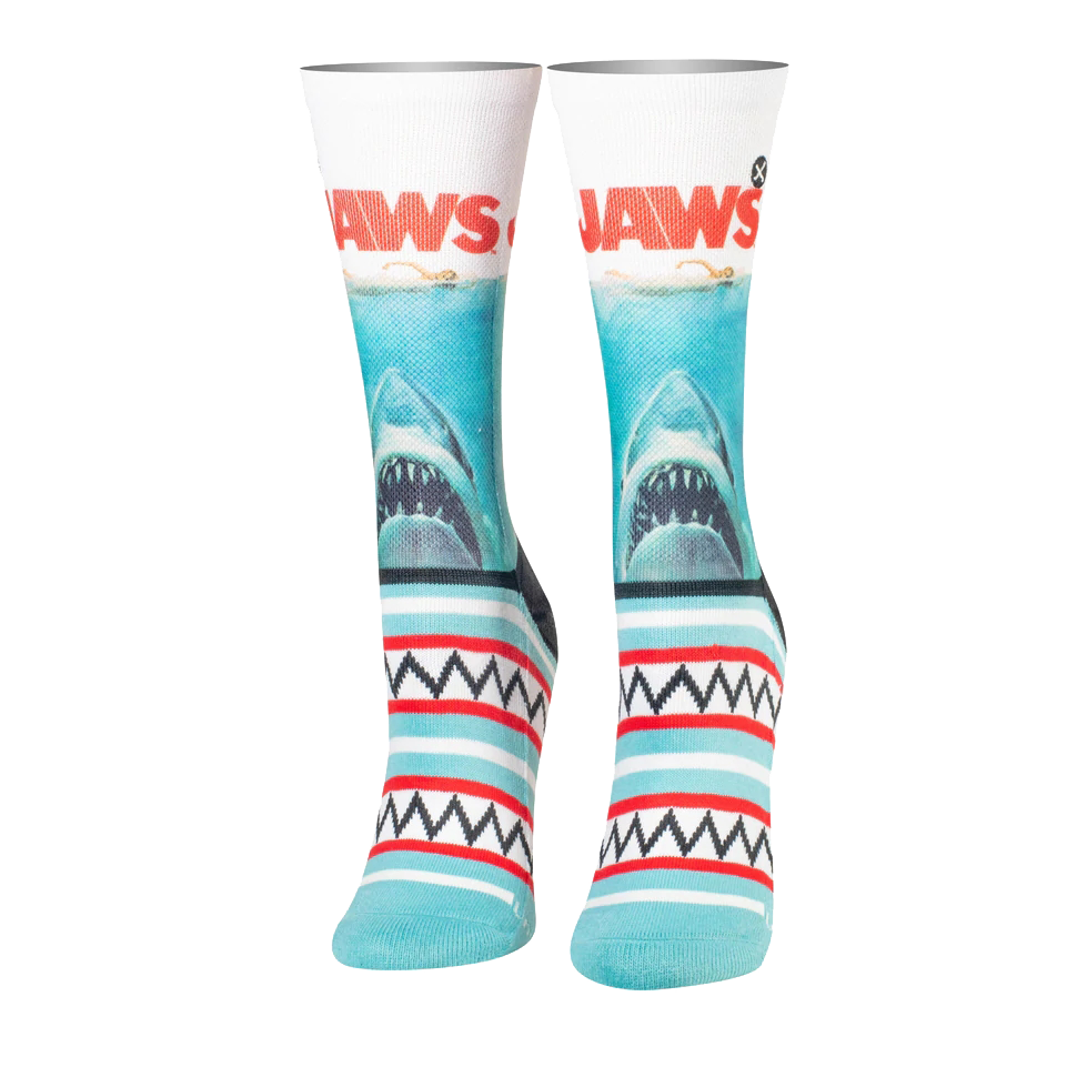 Jaws Teeth Sublimated Top Socks - Womens