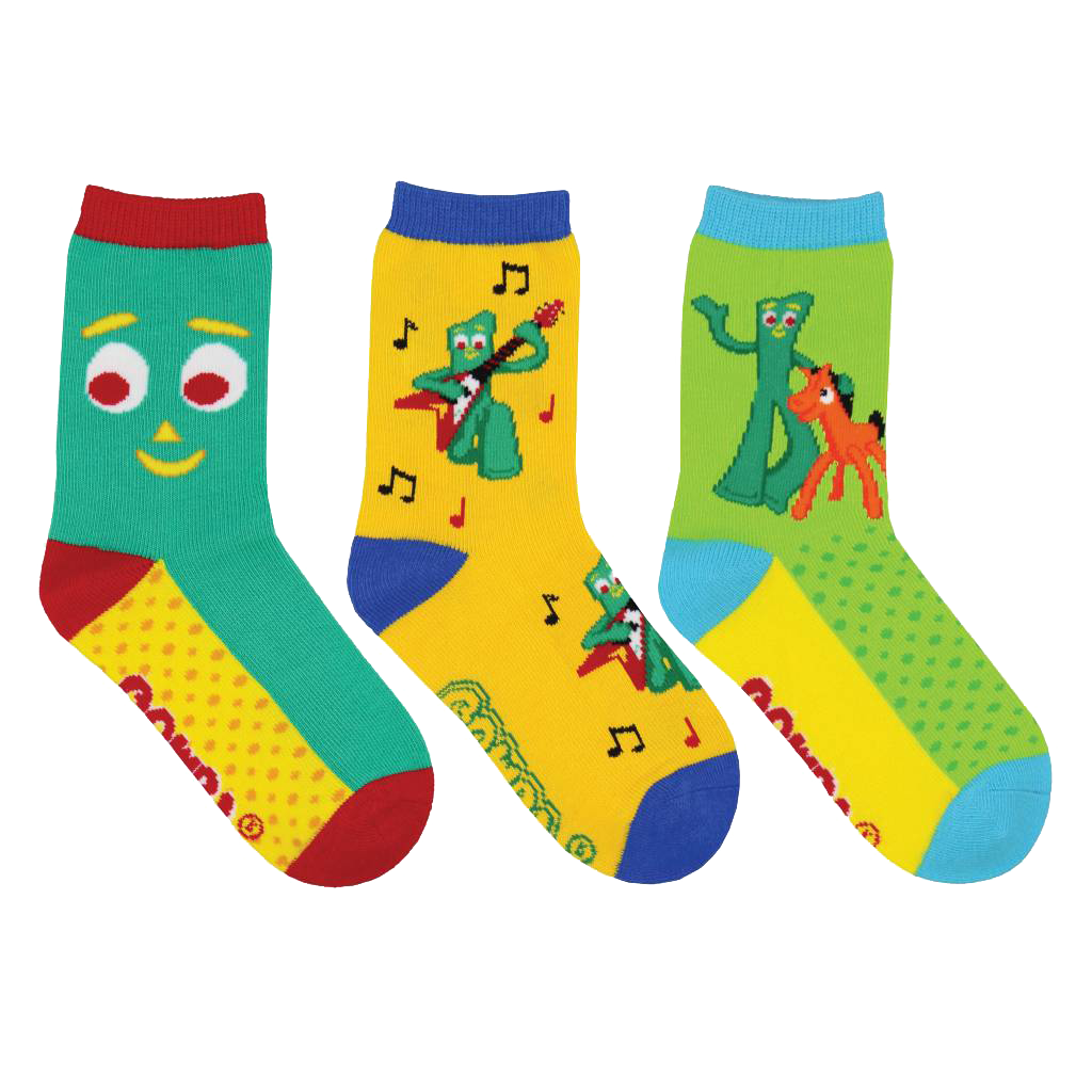 Gumby Socks - Kids - 7-10 Years - 3 pair