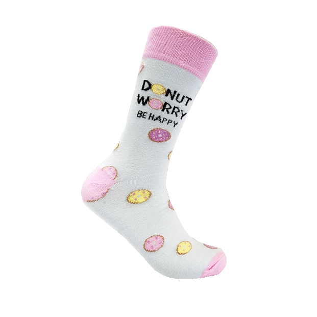 Donut Worry Socks - Womens