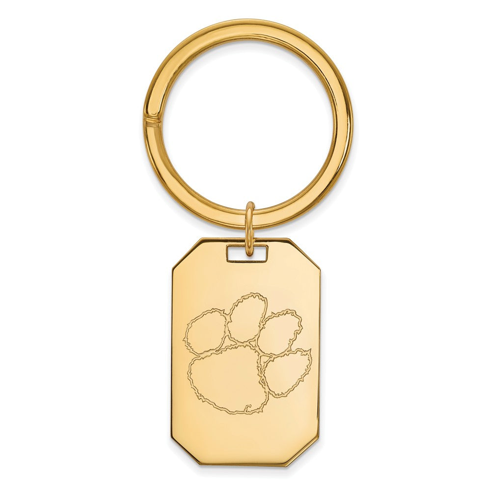 14k Gold Plated Silver Clemson U Key Chain