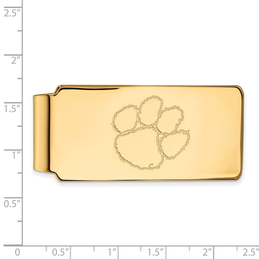 10k Yellow Gold Clemson U Money Clip