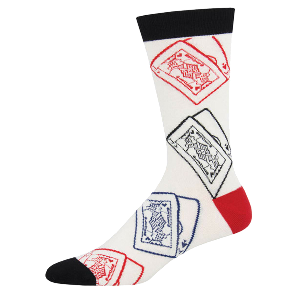 Black Jack Socks - White