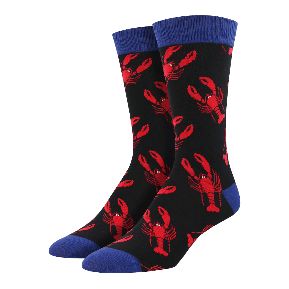 Bamboo Lobster Socks - Black