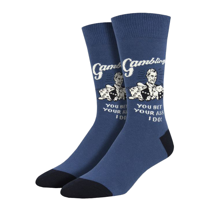 Bet On It Gambling Socks - Blue