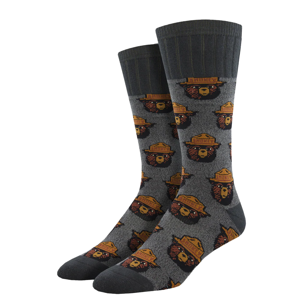 Outlands - Men&#39;s &quot;Smokey Bear&quot; Socks - Charcoal