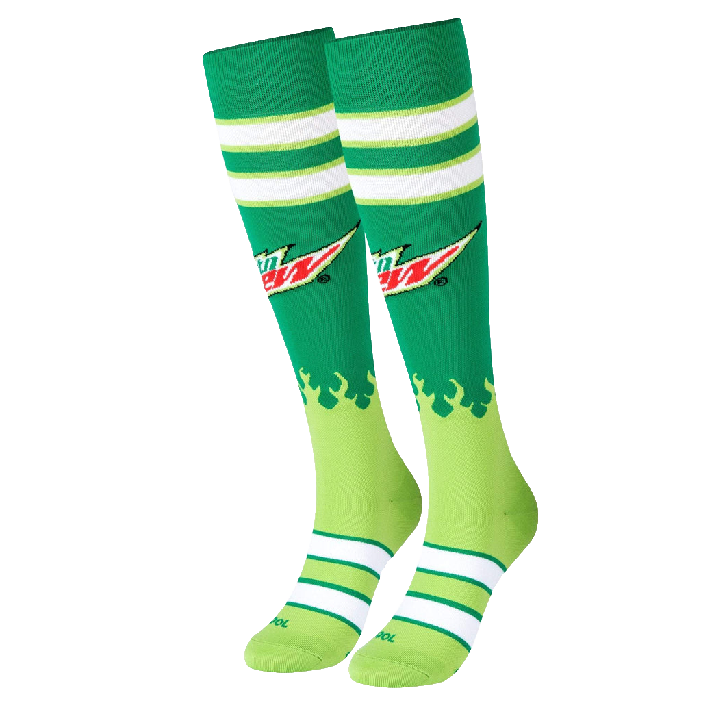 Mountain Dew Socks - Compression - Large