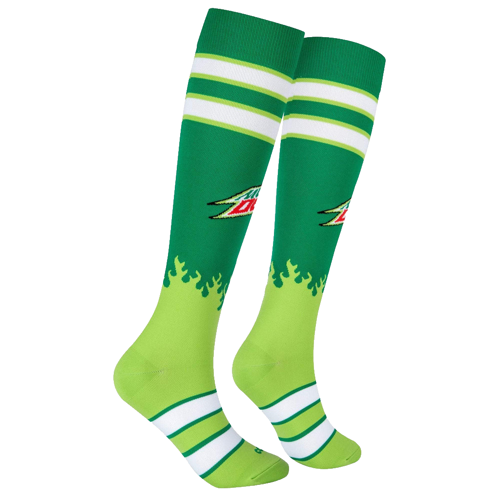 Mountain Dew Socks - Compression - Large