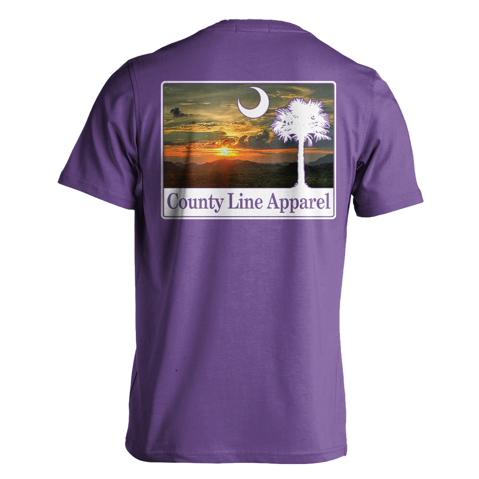 County Line Collection - Southern Landscape | Next Level - Purple Tri Blend