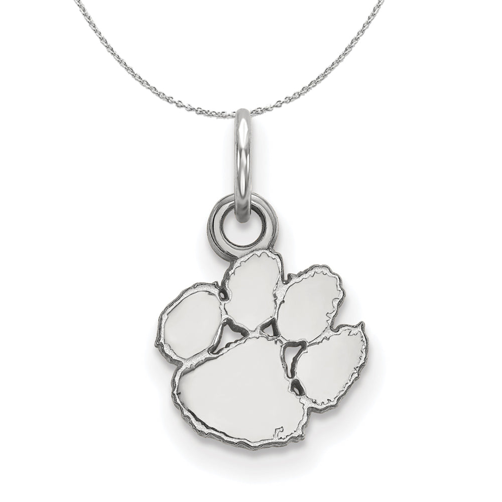 Sterling Silver Clemson U XS (Tiny) Pendant Necklace