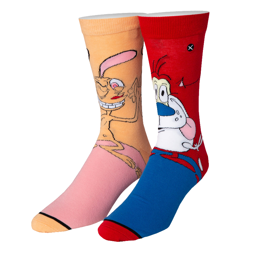 Ren &amp; Stimpy Mix Match 360 Knit Socks