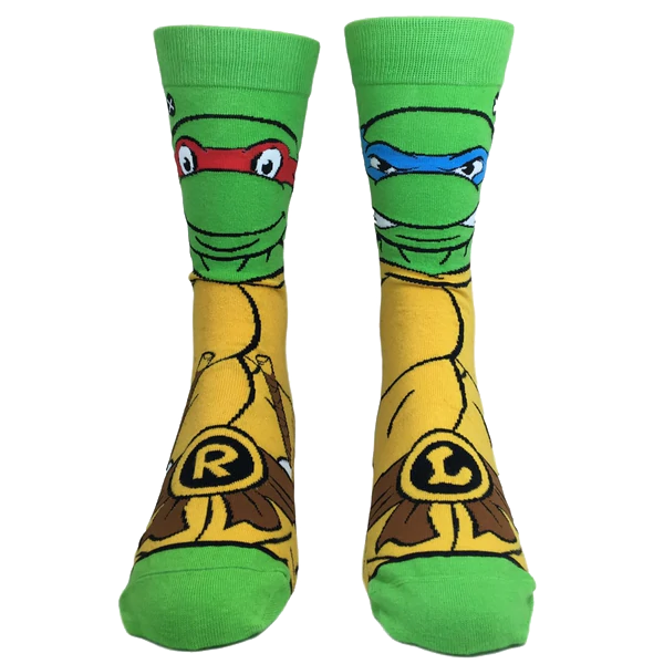 TMNT Retro Turtles Mix Match 360 Knit Socks