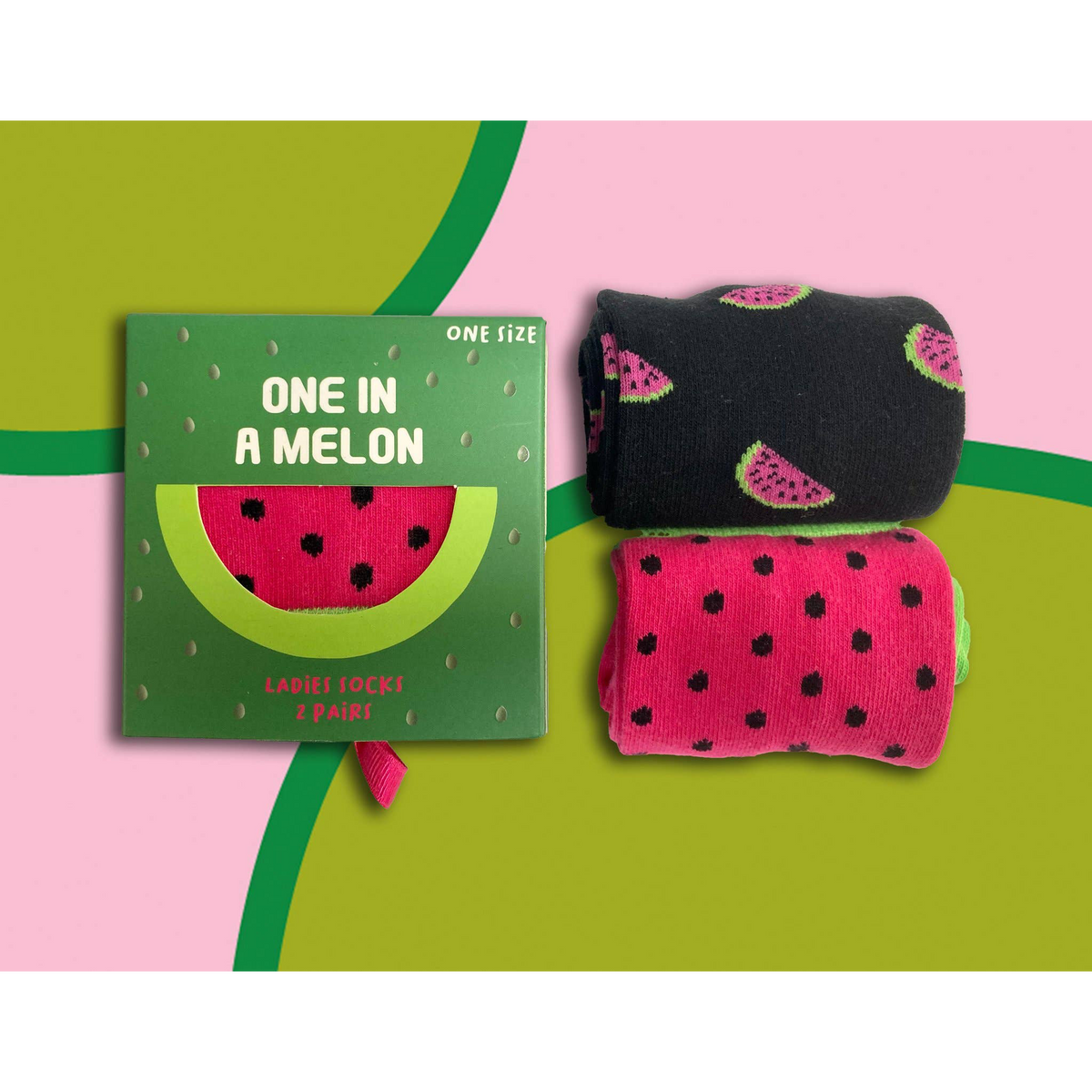 One in a Melon&#39; Socks - 2 Pairs