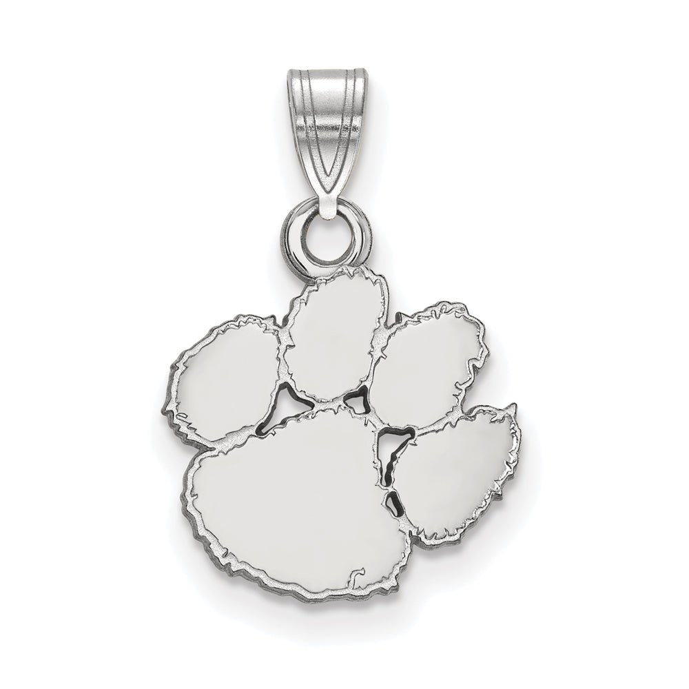 10k White Gold Clemson U Small Pendant