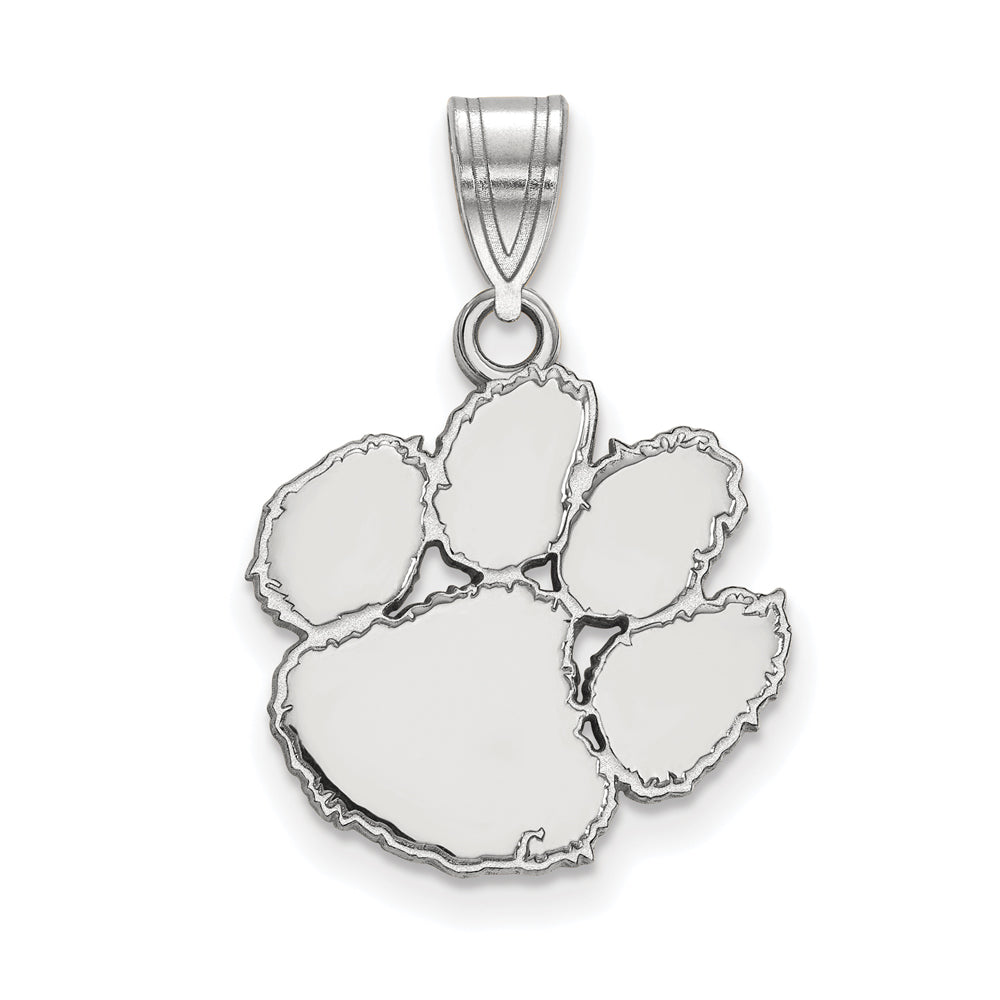 14k White Gold Clemson U Medium Pendant