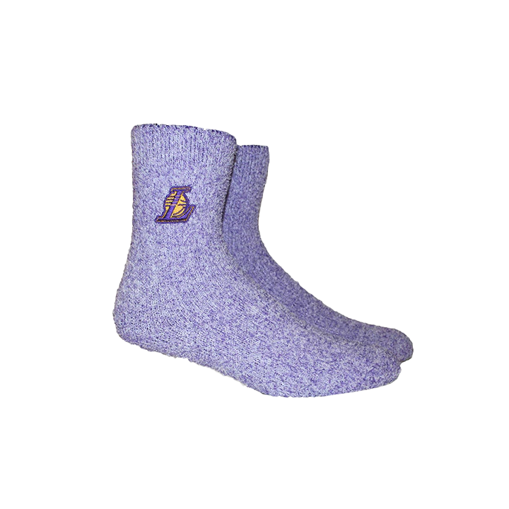 LA Lakers Fuzzy Block Socks