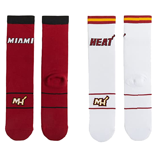 Miami Heat Home &amp; Away Crew Socks - 2 pair