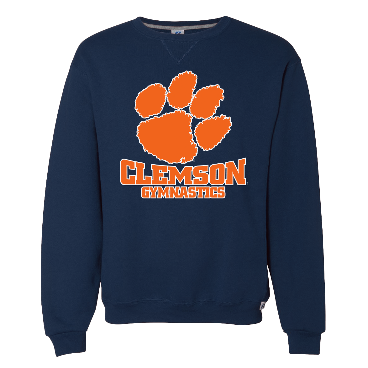 Paw Over Clemson Gymnastics Crewneck - Navy