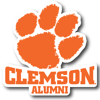 Clemson Paw Over Alumni Decal