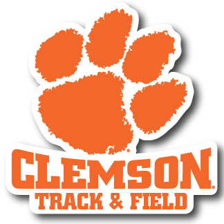 Clemson Paw Over Track and Field Decal