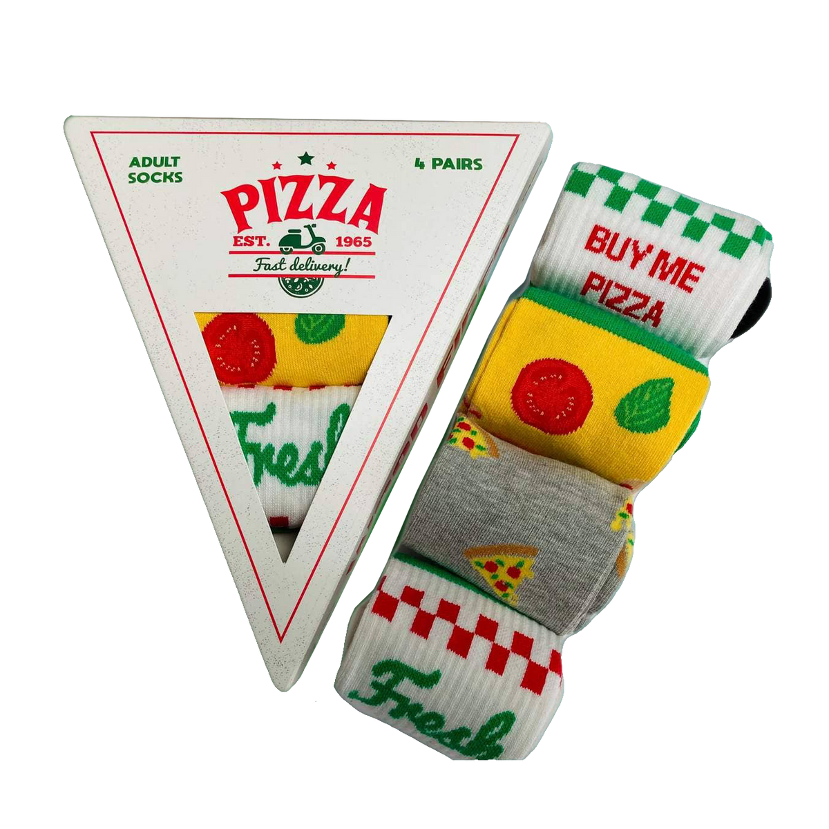 Pizza Socks - 4 Pairs