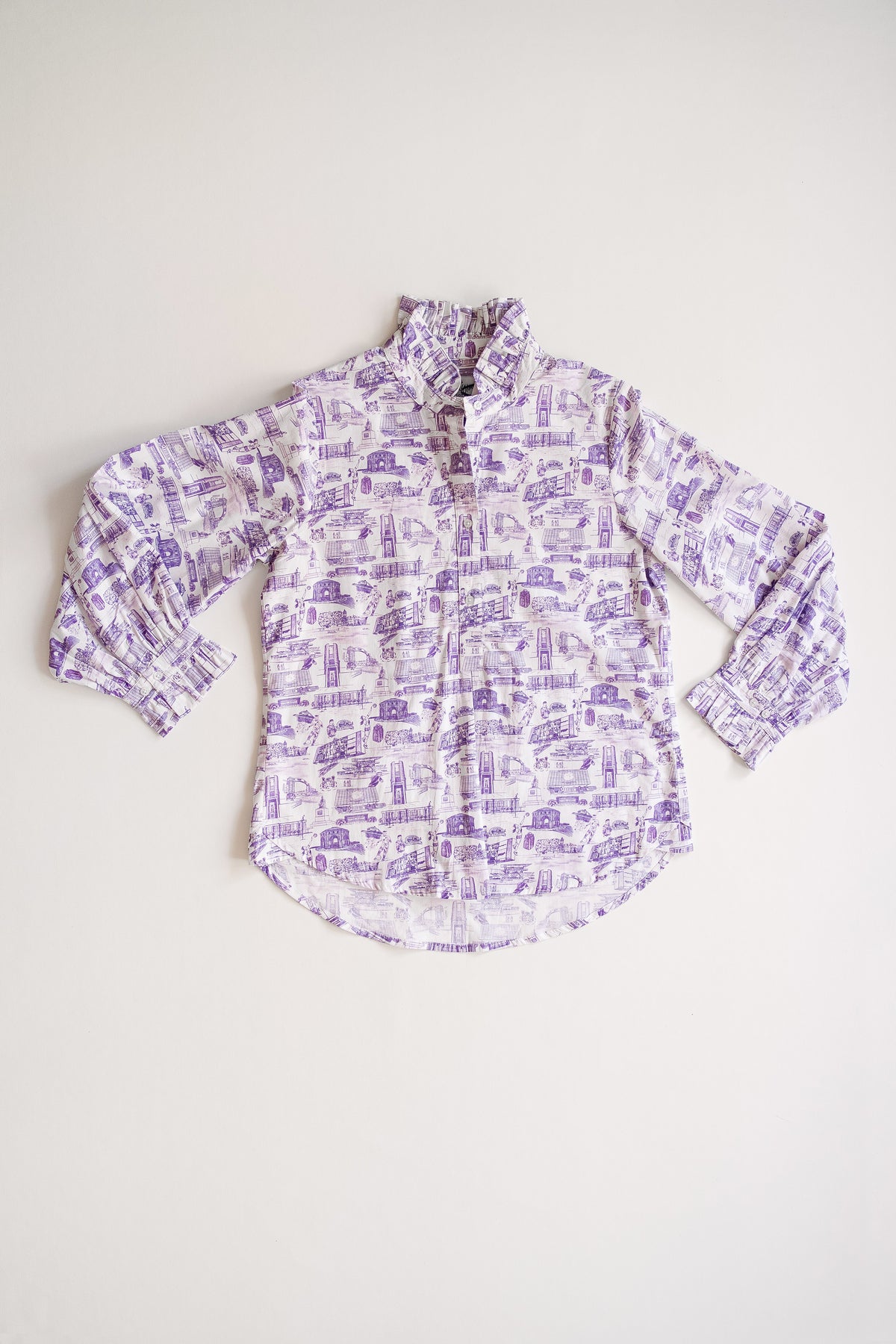 LeGare Popover Top  Clemson Toile  Purple &amp; White