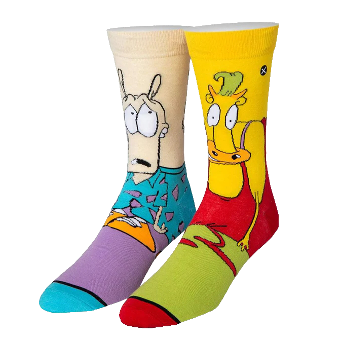 Rocko&#39;s Modern Life - Rocko &amp; Heffer Mix Match 360 Knit Socks