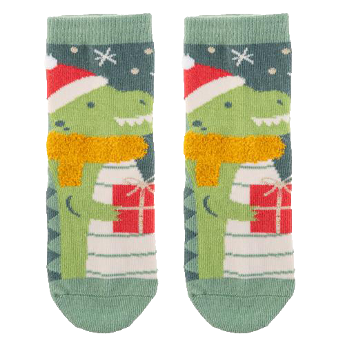 Holiday Socks - Dino- Kids Medium