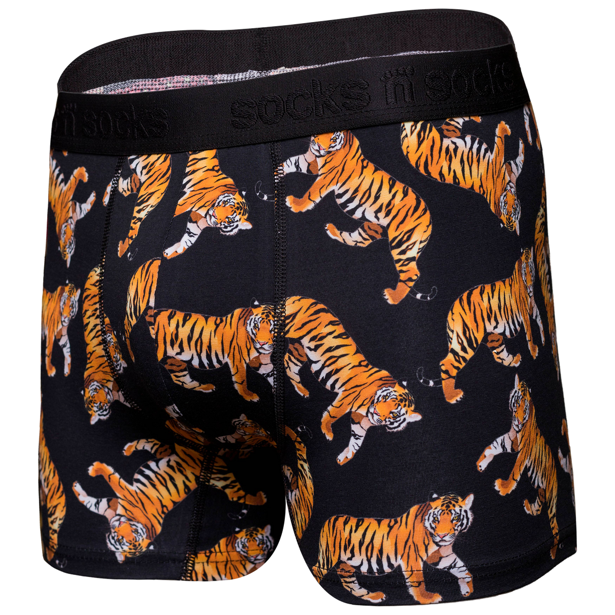 Socks n Socks - Men&#39;s Wild Tiger Boxer Briefs