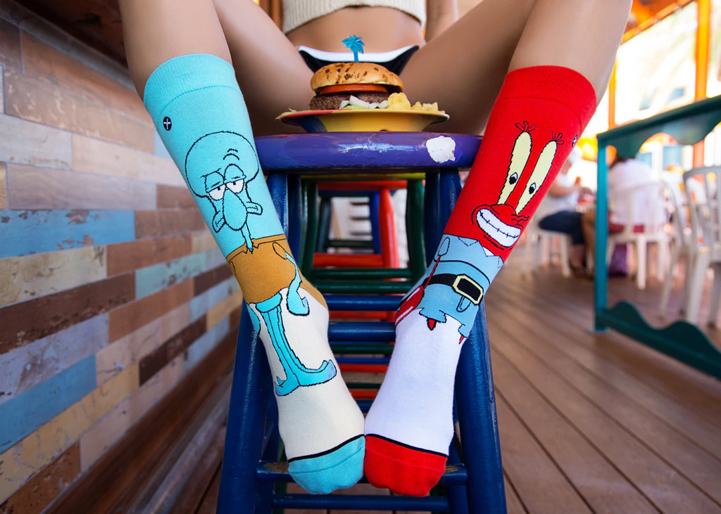 SpongeBob - Squidward &amp; Mr. Krabs Knit Socks