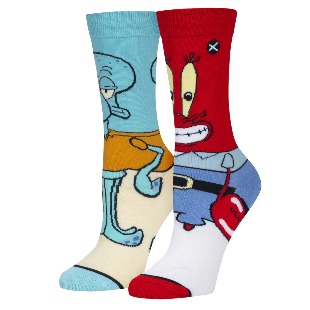 SpongeBob - Squidward &amp; Mr Krabs Socks - Womens