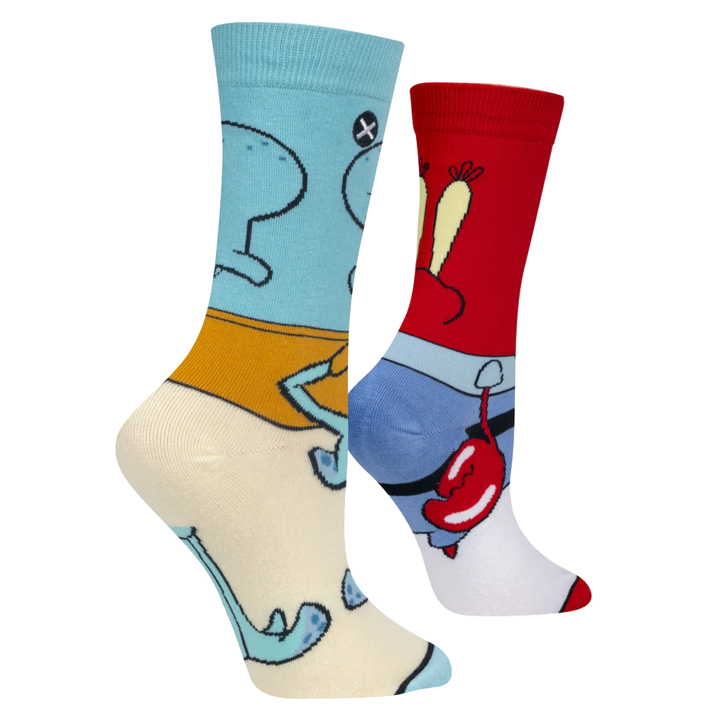 SpongeBob - Squidward &amp; Mr Krabs Socks - Womens